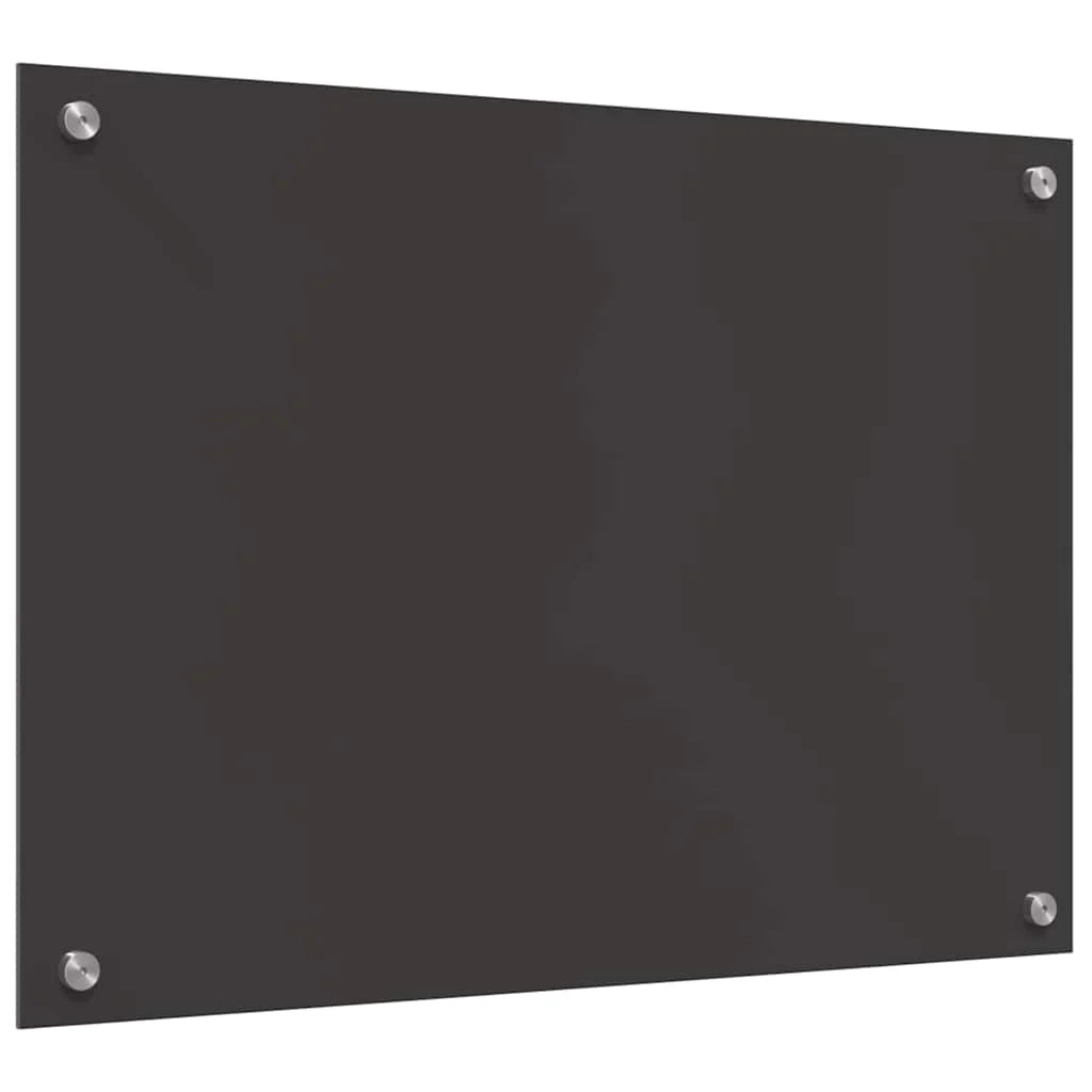 Set di 2 paraschizzi moderni per cucina resistenti al calore 70 x 50 cm in vetro temperato grigio scuro 02_0056239