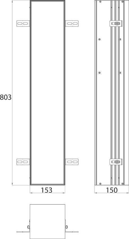 Cassettiera bagno alta modulo per kit di spazzole per il bagno - cassettiera bagno con contenitore per carta igienica - cassettiera alta con funzione apertura a spinta - posizionamento a sinistra 803 mm cassettiere bagno alte