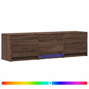 Mobile TV | Armadietto TV | Mobile Porta TV con LED con LED Quercia marrone 140 x 34 x 40 cm