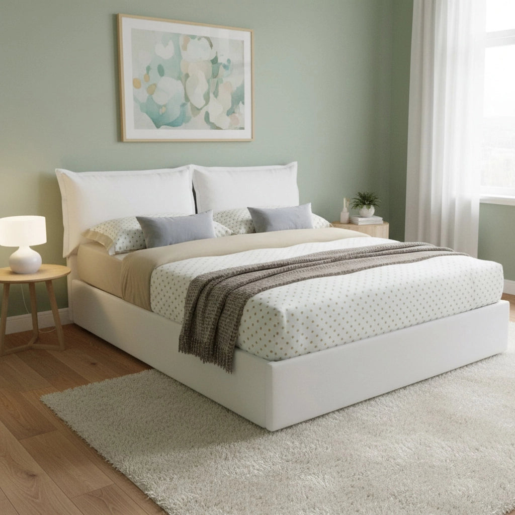 Letto Matrimoniale Armani, Letto Matrimoniale Materasso Incluso Made in Italy, Bianco