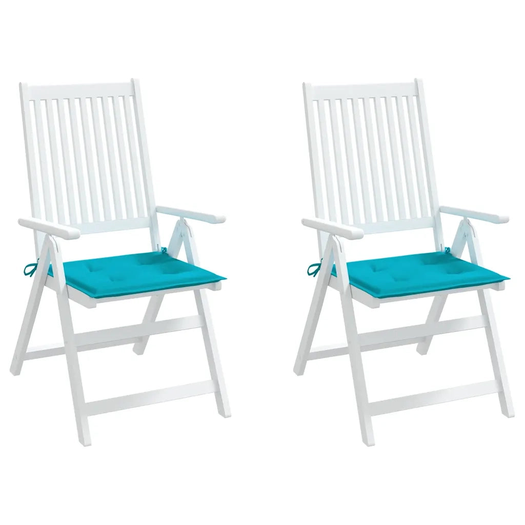 Cuscini per Sedia 2 pz Turchese 40x40x4 cm in Tessuto 361029