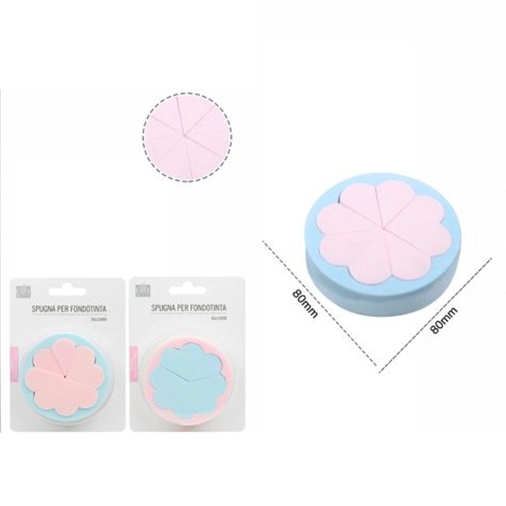 Trade Shop - 2 Pz Fiori Spugne Correttore Fondotinta Sfumature Make Up Spugnette Conturing -