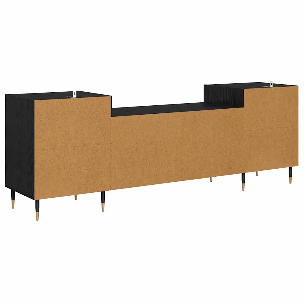 Mobile TV Rovere Nero 160 x 35 x 55 cm Legno multistrato 882725