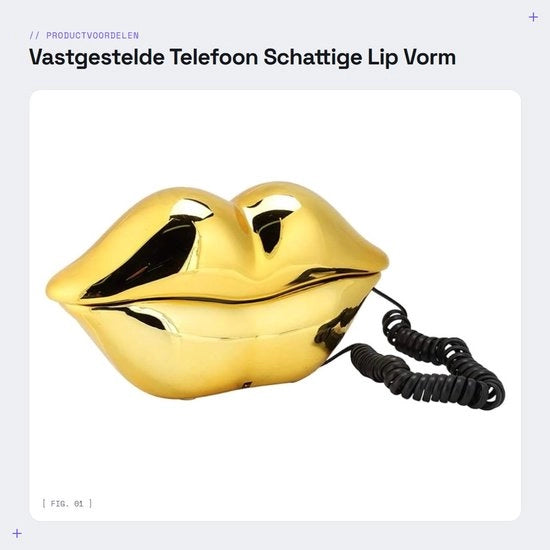 Telefono da Tavolo da Parete Multifunzionale con Buon Suono - Lavoro d'Arte Decorativo - Ideale per Regali