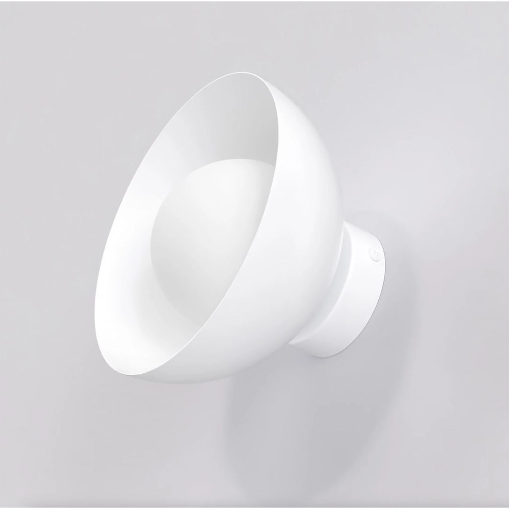 Lampada a parete Bibi in acciaio bianco opaco