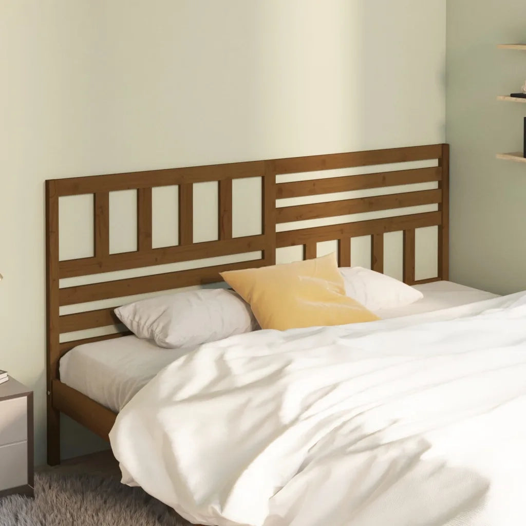 Testiera per Letto ambra 186x4x100 cm in Legno Massello di Pino