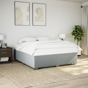 Giroletto senza Materasso Grigio Chiaro 200x200 cm Tessuto 3284499