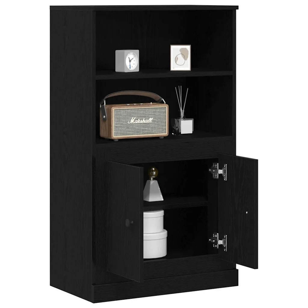 Credenza | Highboard Rovere Nero 60 x 35.5 x 103.5 cm Legno multistrato