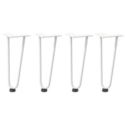 Set di 4 gambe a forcina per tavolino da caffè 30 x 30 x 30 cm robuste con piedini regolabili in acciaio bianco massiccio 02_0056716