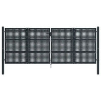 Cancello da Giardino Antracite 400x150 cm in Acciaio 154574