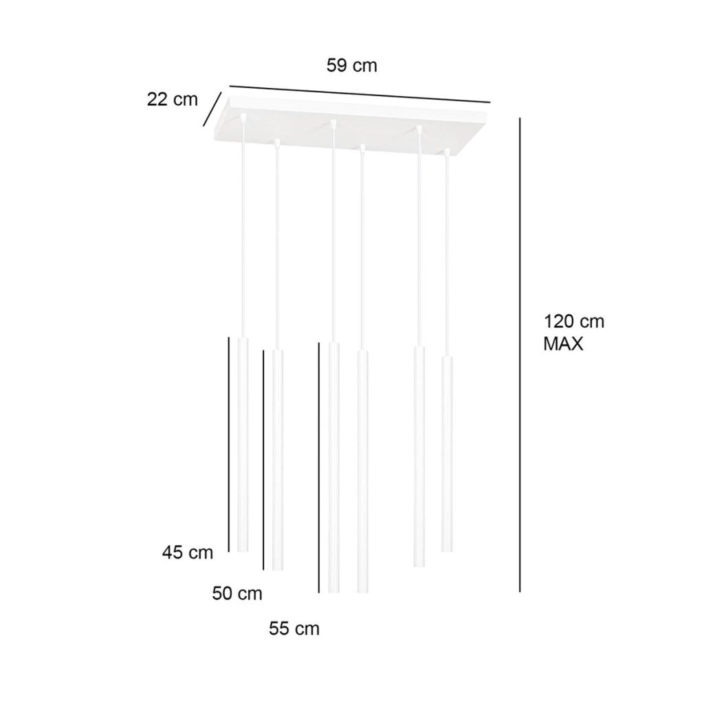 Lampada a sospensione Selter in acciaio bianco opaco