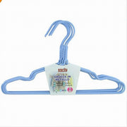 Trade Shop - Set 5pz Grucce Stampelle Appendiabito In Metallo Celeste Vestiti Pantaloni 87694 -