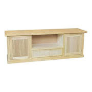 Porta tv 2 porte 1 cassetto a giorno legno grezzo 160x45x56 - Mobili 2G