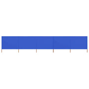 Paravento a 5 Pannelli in Tessuto 600x160 cm Azzurro cod mxl 54561