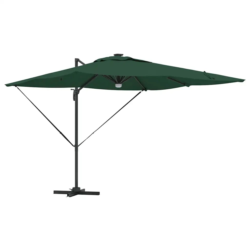 Parasole Roma-Ombrellone da giardino Verde 286 x 284 x 270 cm Alluminio e Poliestere