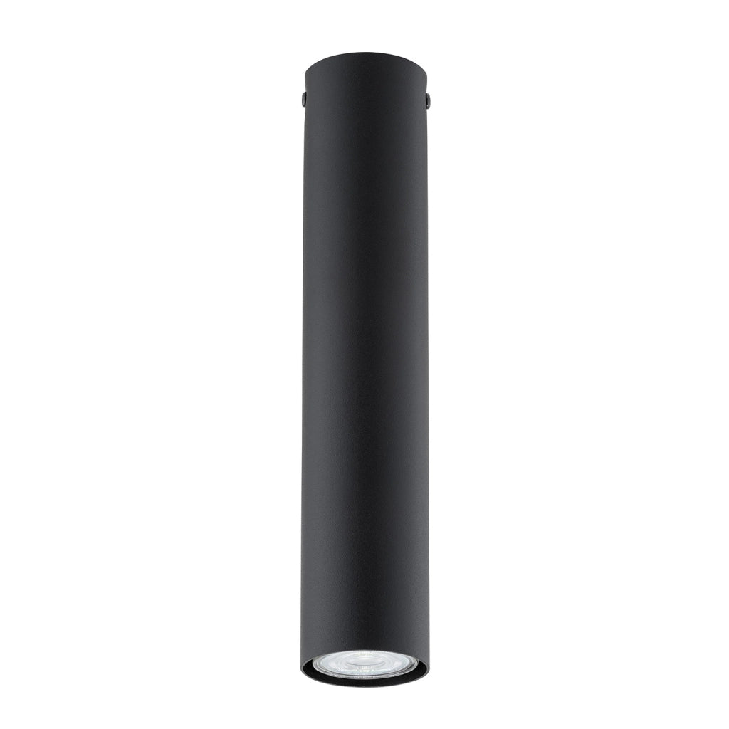 Plafoniera Moderna Faretto Marduk 1 Luce Acciaio Nero 30 Cm