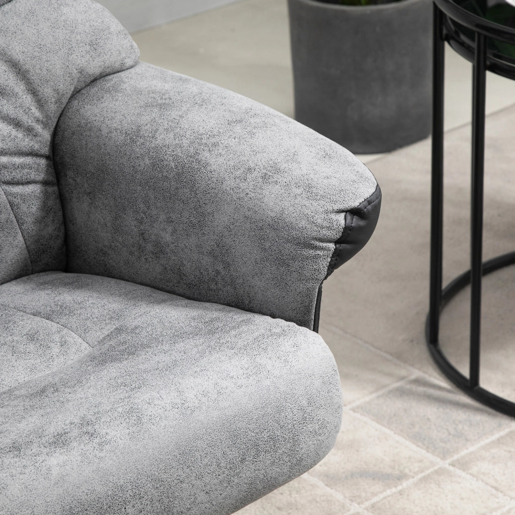POLTRONA girevole reclinabile 78x82,5x109 cm grigio