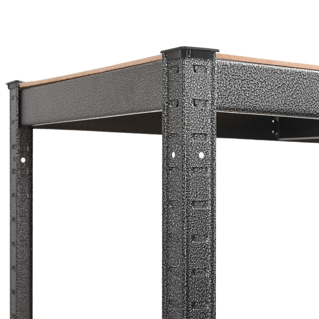 Scaffali Resistenti 5 Ripiani 2pz Grigio Acciaio e Multistrato cod mxl 42812