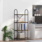 Libreria-Scaffale per Libri-Mobile di Stoccaggio Rovere fum¨¦ 60 x 30 x 146 cm Legno multistrato 360950
