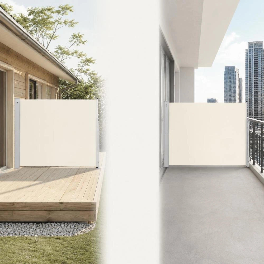 Extendable Side Awning 180x500 Cm Cream