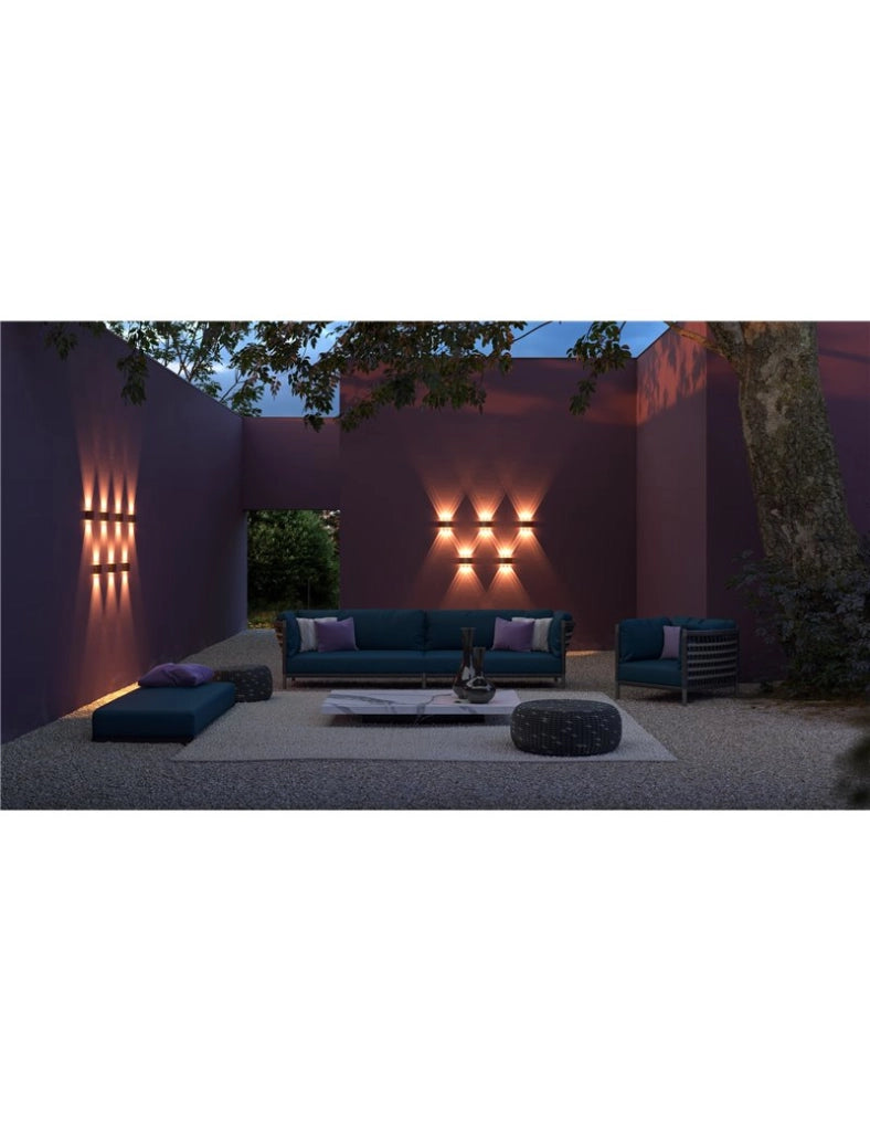 STRATO APPLIQUE LED PER ESTERNI IN METALLO BIANCO 3 LUCI