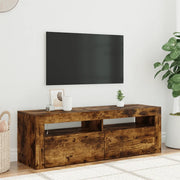 Mobile Porta TV con Luci LED Rovere Fumo 120x35x40 cm 815687