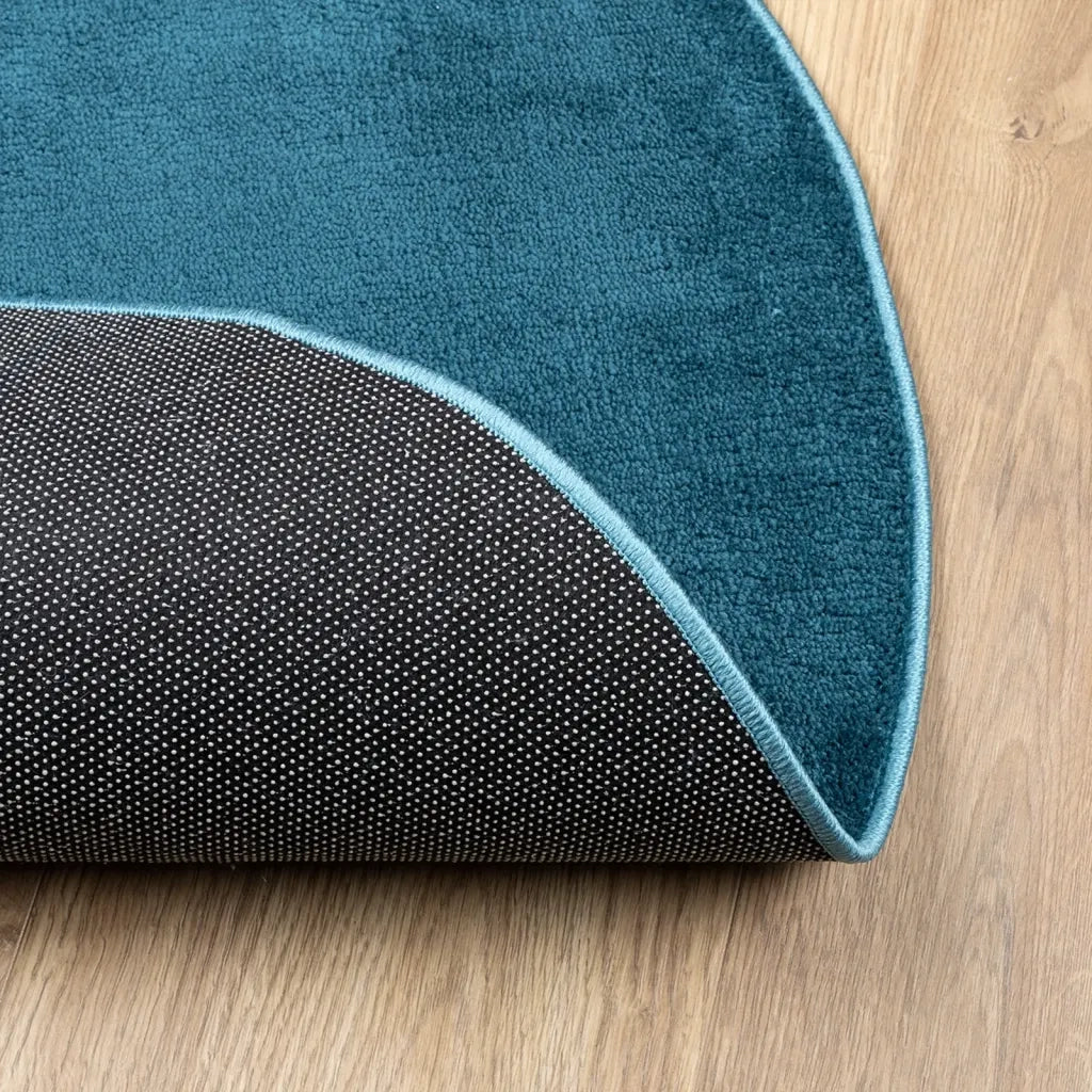 vidaXL Tappeto OVIEDO a Pelo Corto Turchese Ø 120 cm