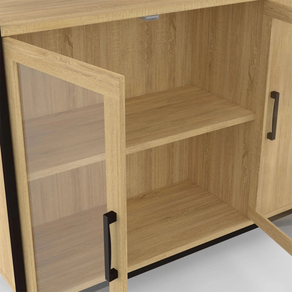 DETROIT Credenza a 2 ante da 100 cm con armadi dal design industriale