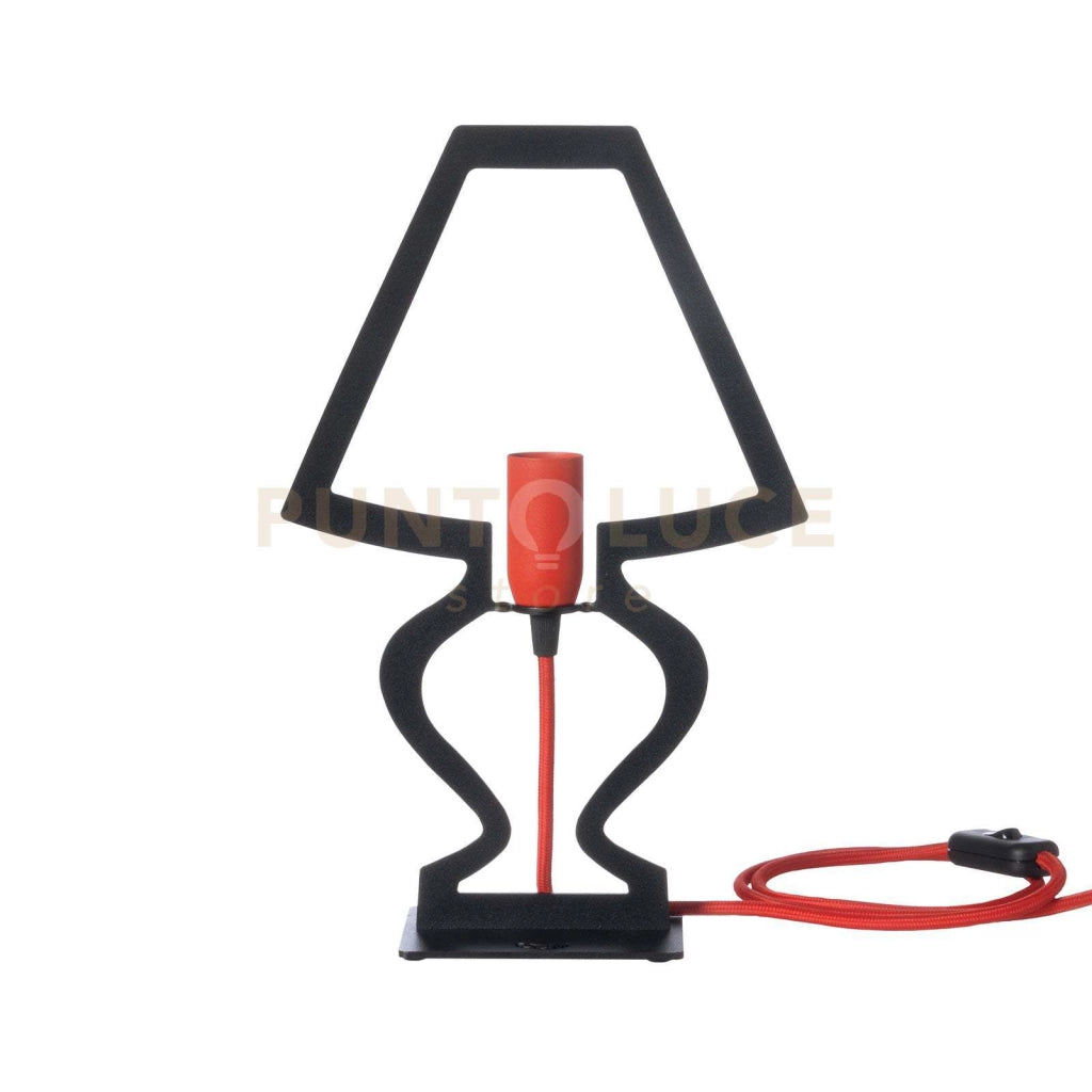 Lampada da tavolo design Silhouette piccola Nero