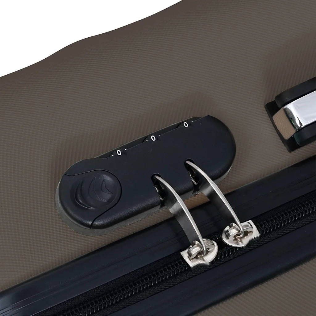 Set Valigie Trolley a Custodia Rigida 3 pz Marrone in ABS cod mxl 46339