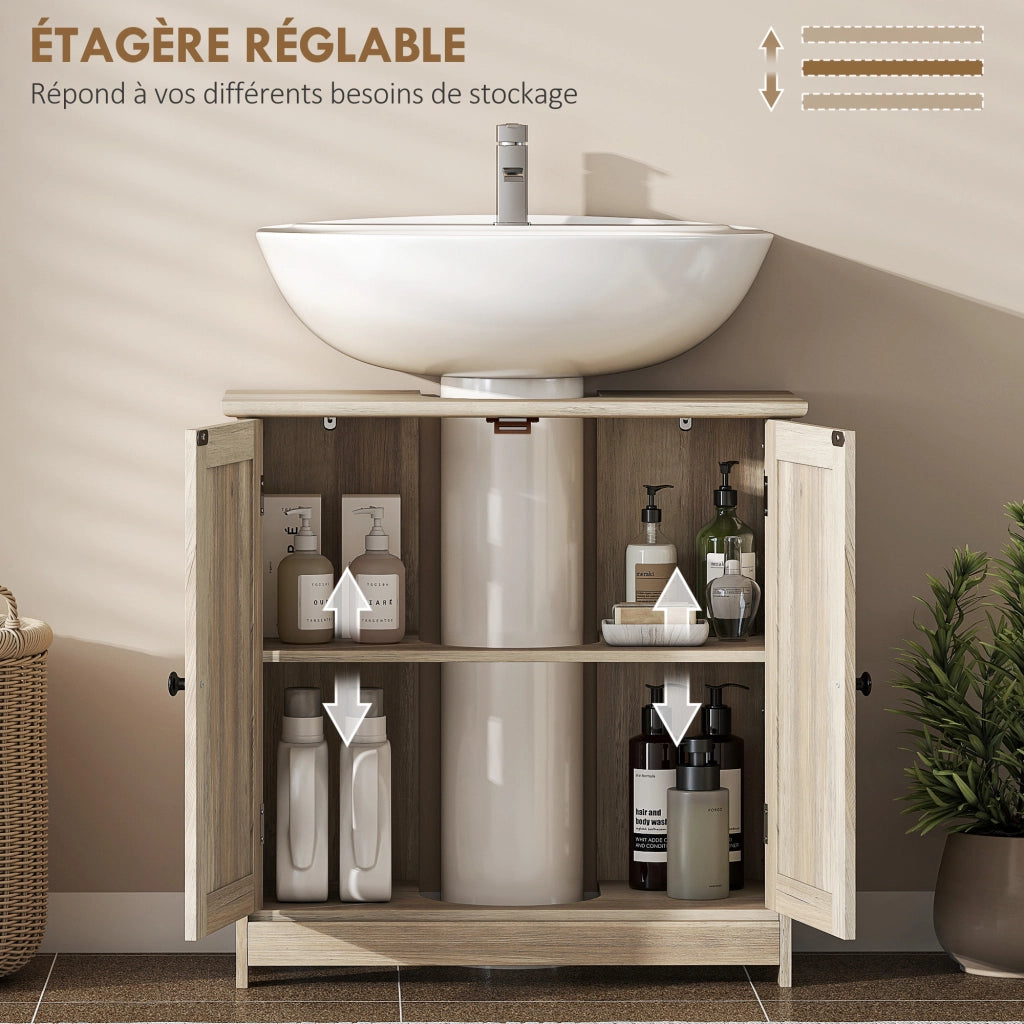 Mobiletto Sottolavabo Bagno ¨C zephmum ¨C Grigio 60x30x60 cm