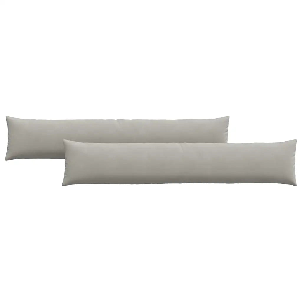 Cuscini da Divano 2 pz | Cuscini per sedie Grigio chiaro 200 x 40 cm Tessuto