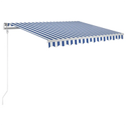 Tenda da Sole | Tenda parasole Retrattile Automatica 300x250 cm Blu e Bianca