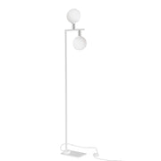 Piantana Twin da Terra con Attacco E27 per Interni - Struttura in Metallo Bianco Opaco 75W IP20 - Design Decorativo - Rossini Group