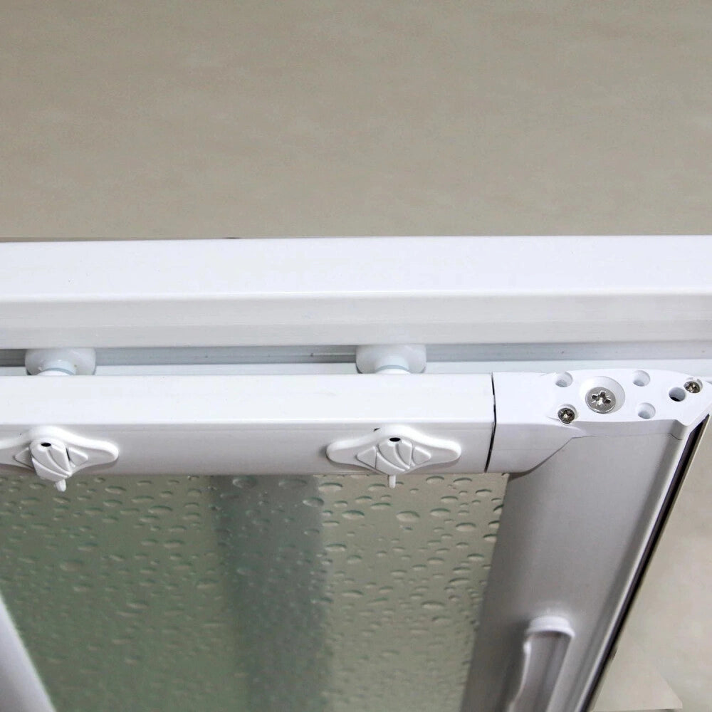 Box Porta Doccia Acrilico 1.8 MM 1 Lato Apertura Scorrevole Telaio PVC Bianco - Misura 100-110 x 190h 