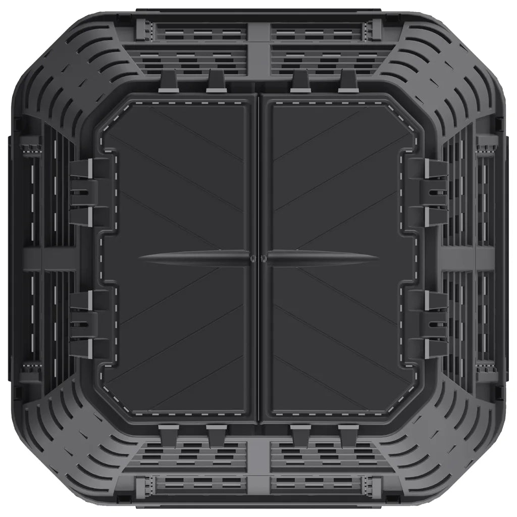 Compostiera da Giardino Nera 93,3x93,3x80 cm 480 L