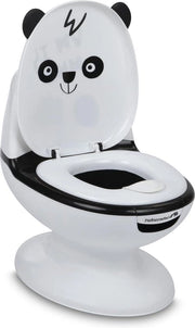 Mini WC per Addestramento alla Pulizia per Bambini di 1-4 anni - Realistico con Coperchio - Suono di Scarico - Pedale in Gomma - Modello Panda
