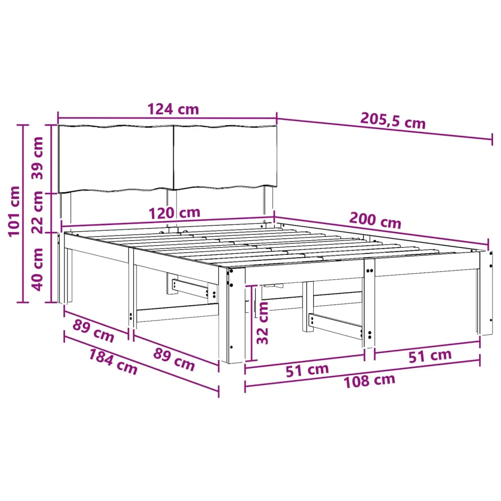 Letto matrimoniale con testiera ROSTOCK Marrone Scuro 903335