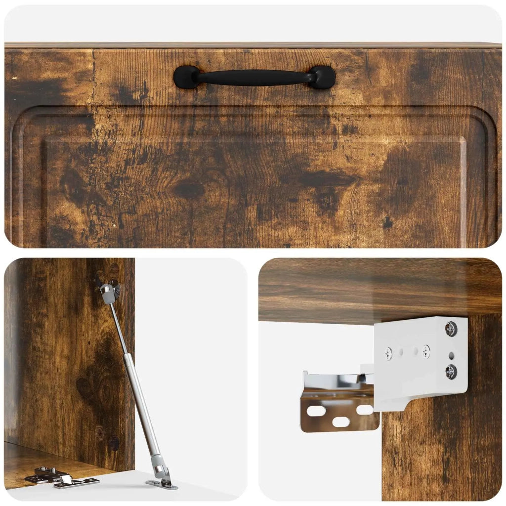 Mobile Porta TV da Muro Rovere Fumo 98 x 41 x 30 cm 899380