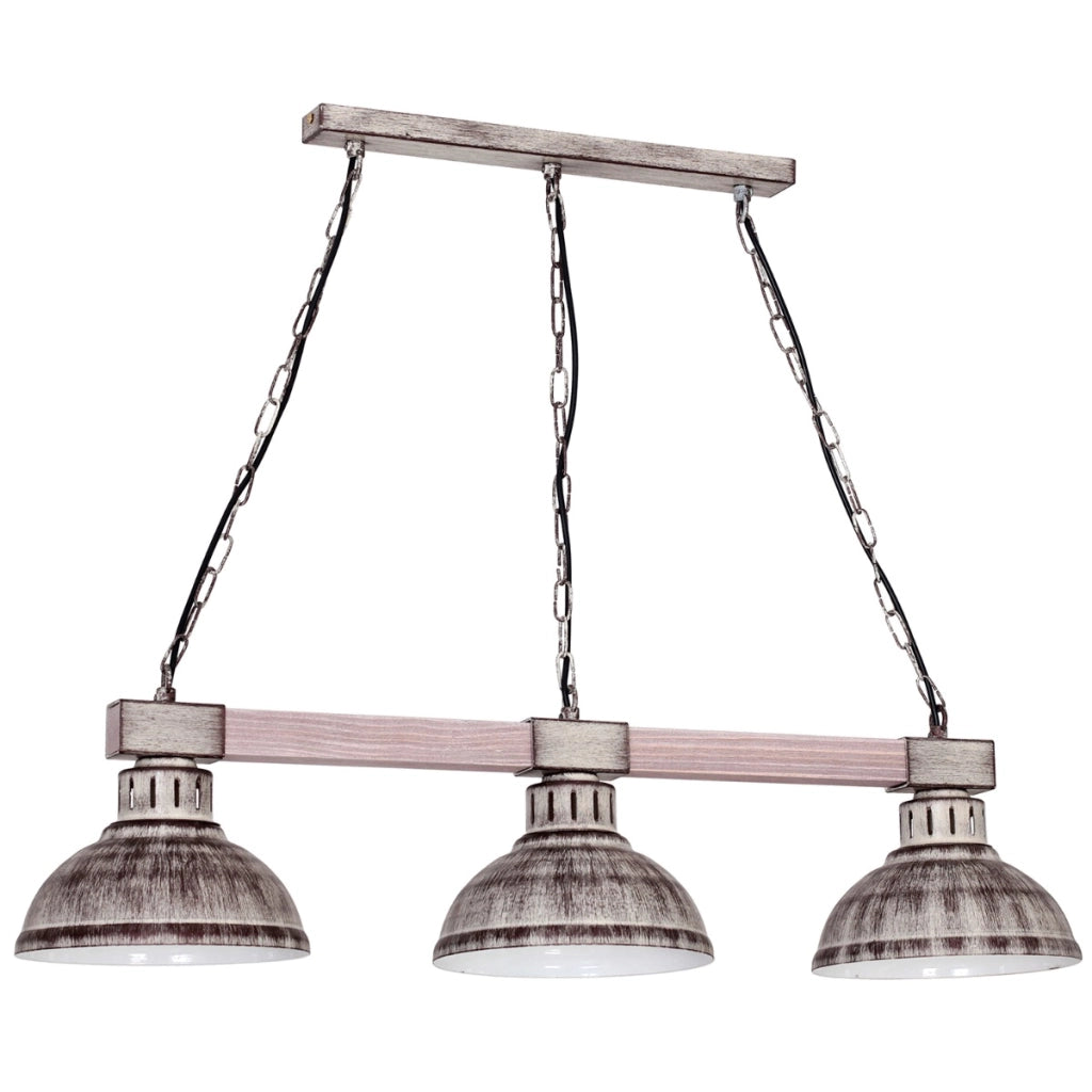 Lampada sospensione loft grigia 3 luci Hakon Luminex