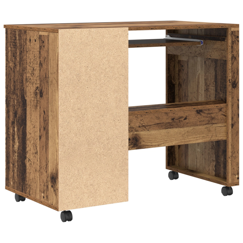 Scrivania Marrone Legno Vecchio Truciolare, Metallo Standard