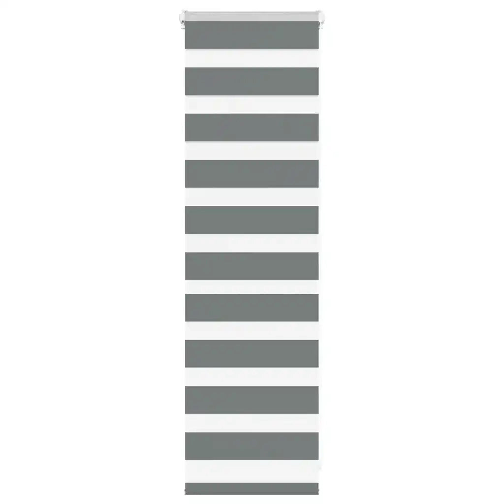 Tenda Zebra Grigio Scuro Larghezza Tessuto 35,9 cm Poliestere