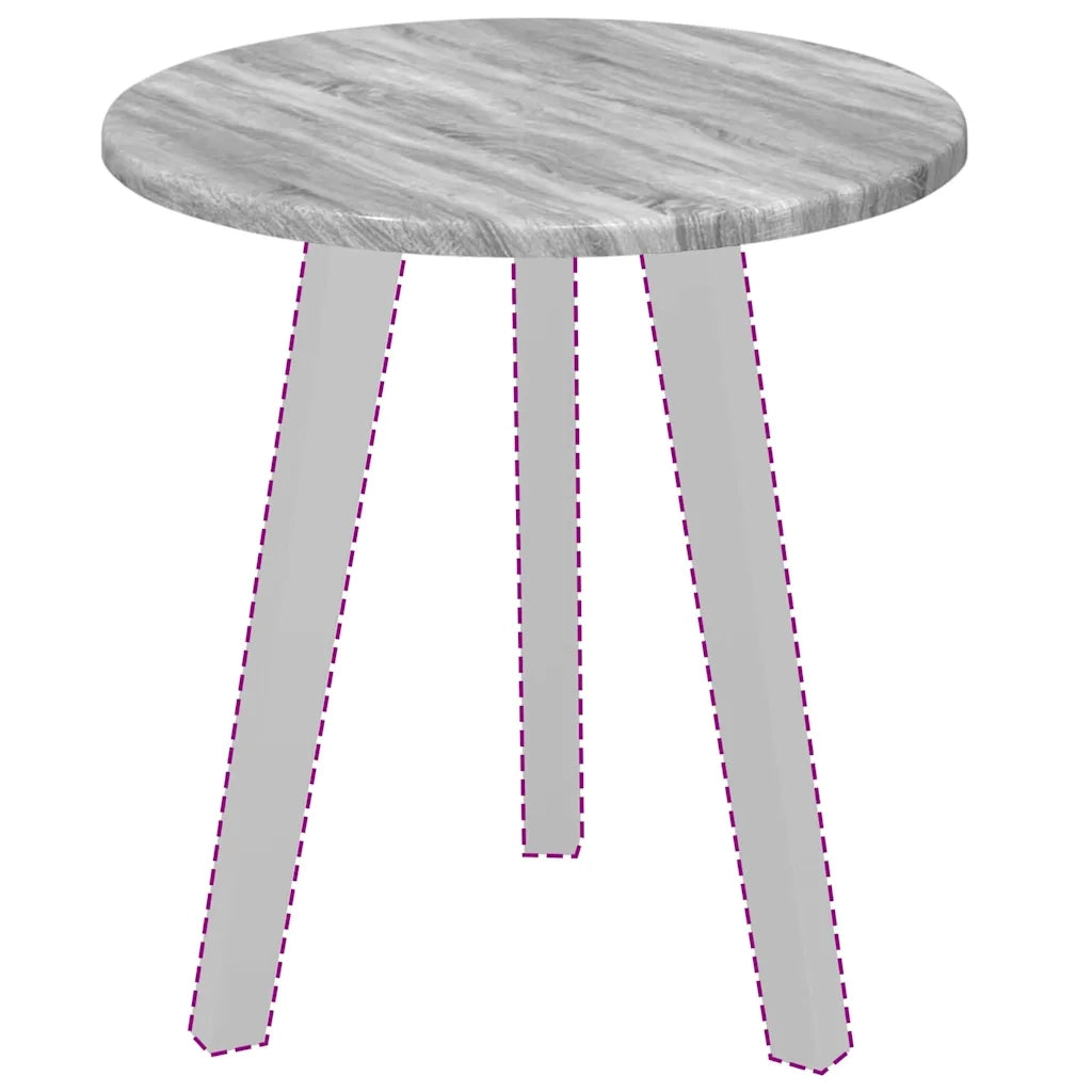 Piano del tavolo Grigio sonoma Ø 40 x 1,5 cm Legno multistrato 880387