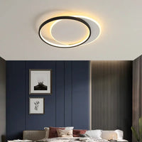 Lhj076-c Lampada Da Soffitto A Led Nera 40 Cm