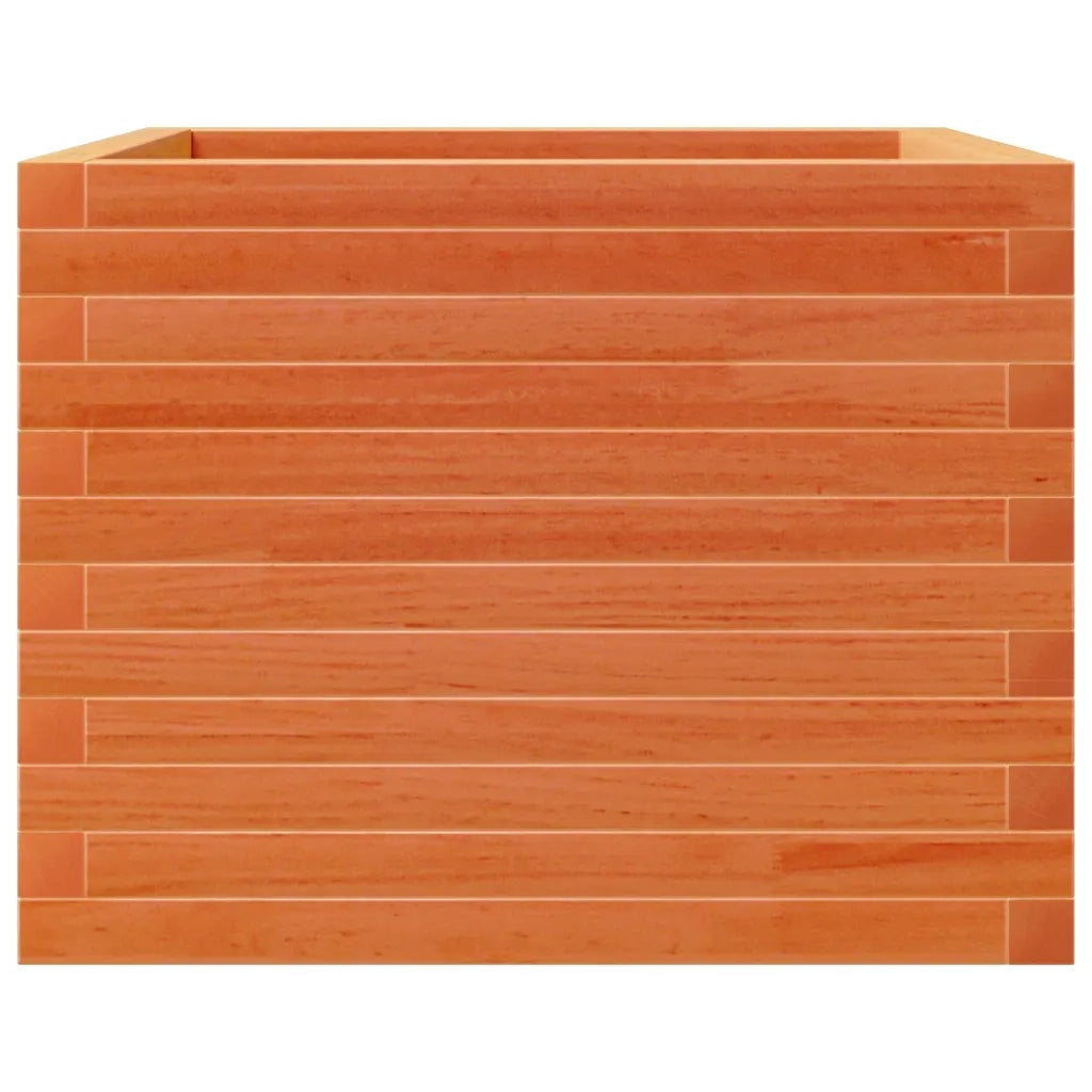 Fioriera Giardino-Vaso da Esterno-Contenitore per Piante Marrone Cera 60x60x45,5cm Legno Massello Pino