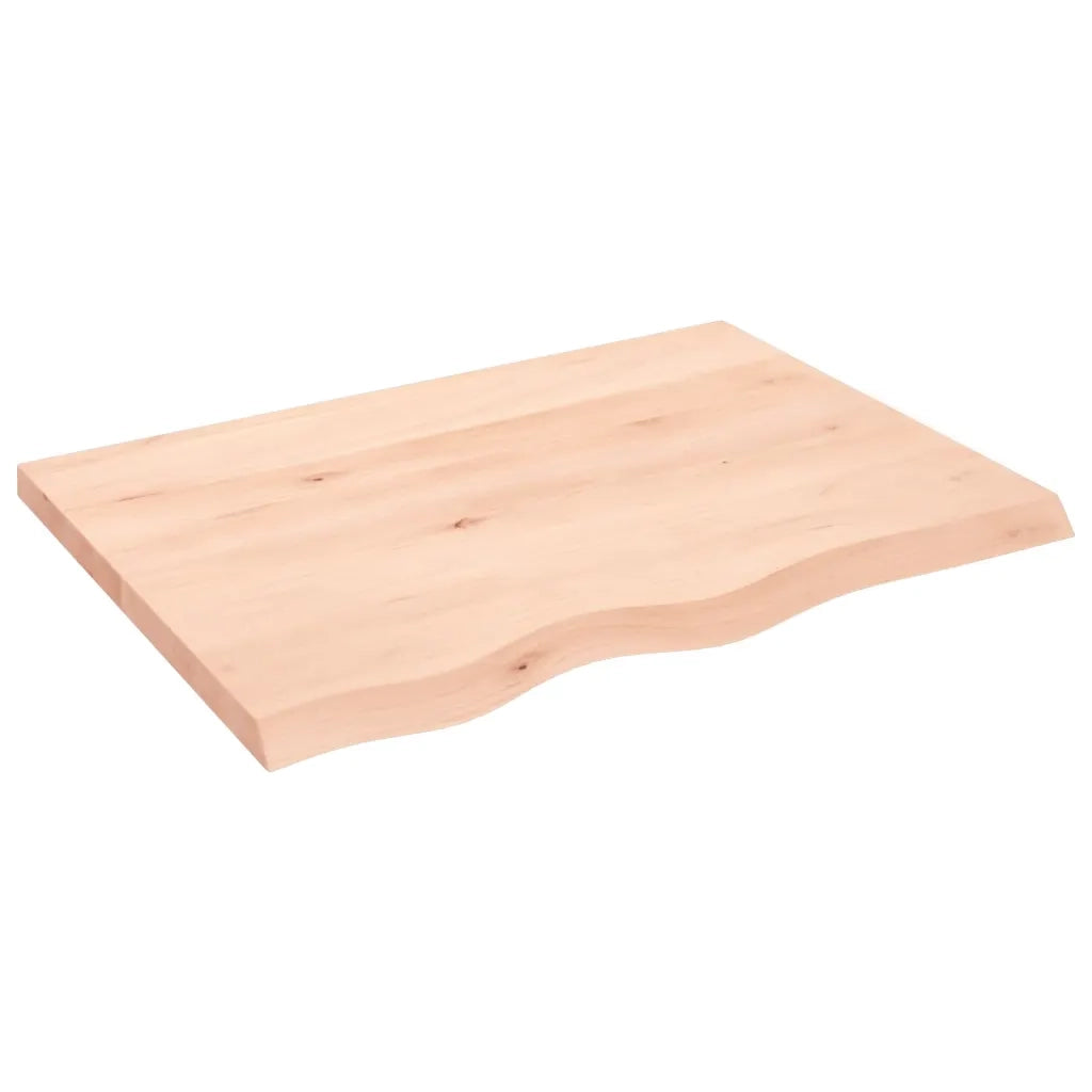 Piano Bagno 80x60x(2-4) cm in Legno Massello Non Trattato 3156027