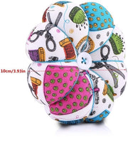 Supporto per spilli a forma di melone - Portatile - Regolabile - Doppio utilizzo - Ideale per progetti di ricamo - Dimensioni 9,9x9,9x3,3 cm - Supporto per spilli