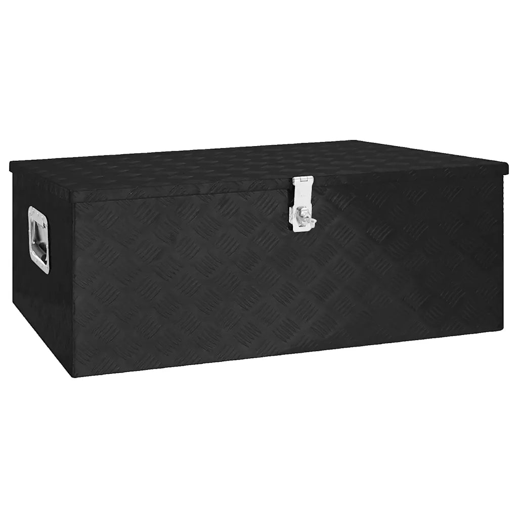 Contenitore Portaoggetti Nero 100x55x37 cm in Alluminio CFW2203079