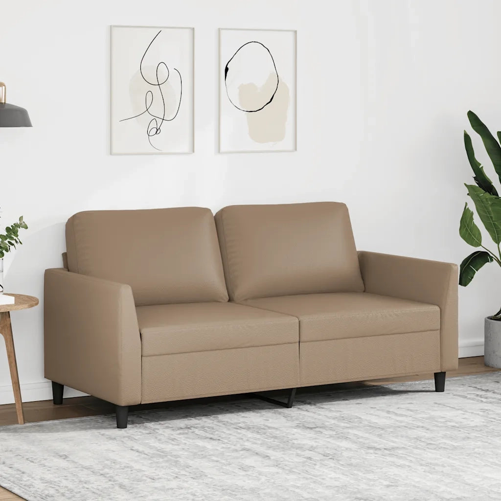 Divano a 2 Posti-Sofa 2 Posti Cappuccino 140 cm in Similpelle 607485