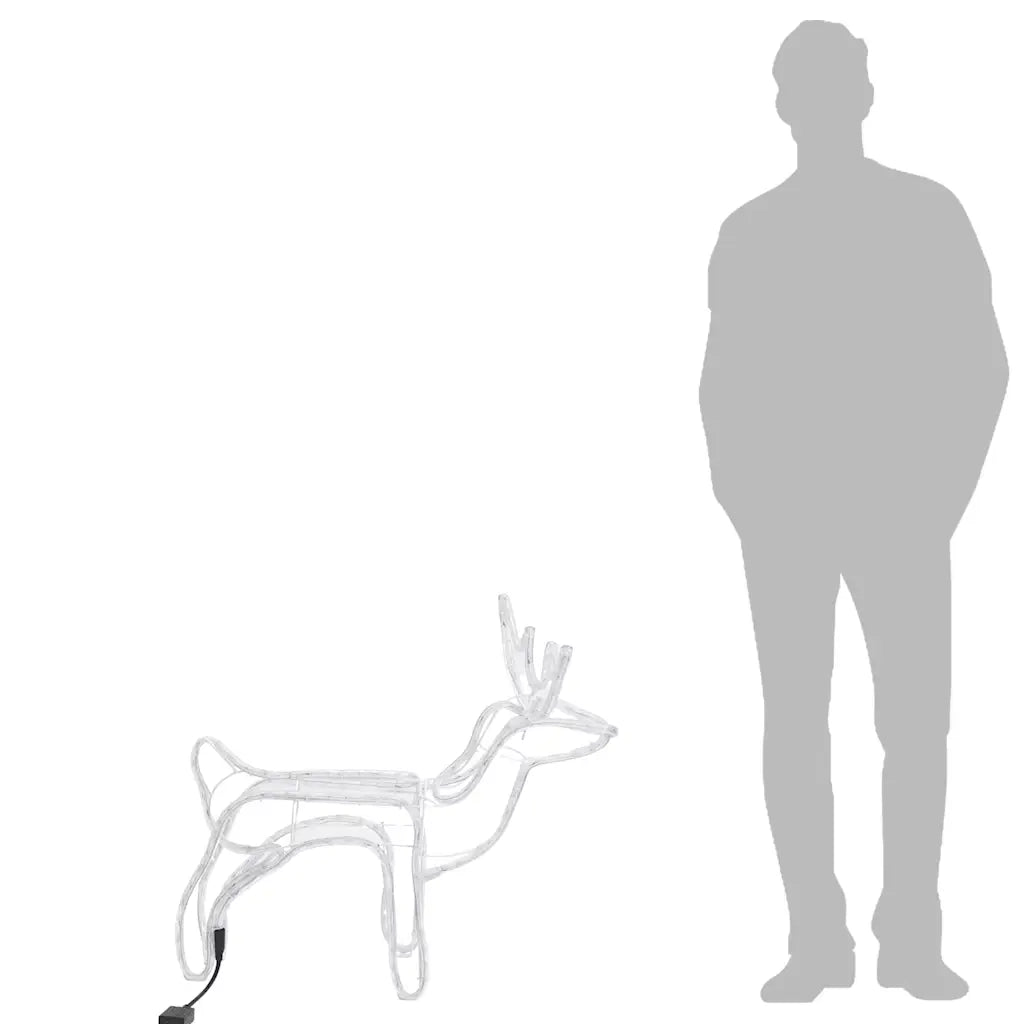 Figure Natalizie Renne Bianco Caldo 60x30x60 cm 343299